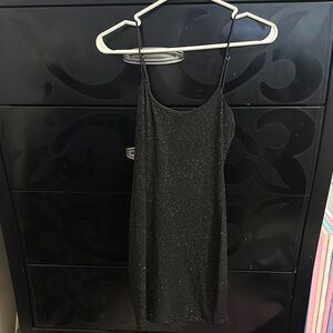 Elegant Black Glitter Dress